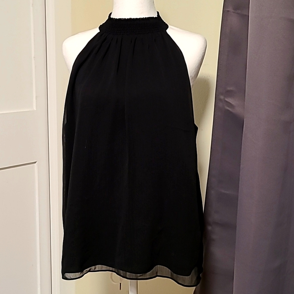 Halogen black halter top size large